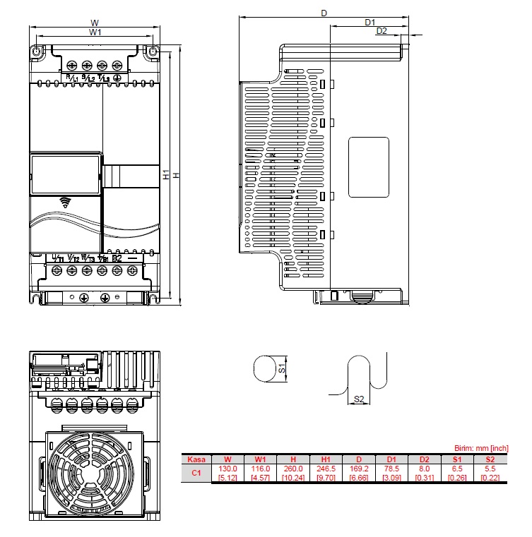 DELTA%20VFD075E43A%207,5%20KW%20Üç%20Faz%20380VAC%20Beslemeli%20Sürücü%20