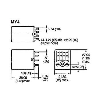 OMRON%20MY4IN%2024VAC%205A%204CO%20Kontaklı%20Röle