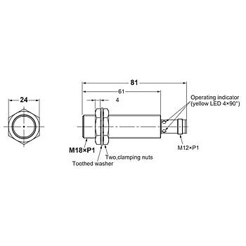 OMRON%20E2B-M18LS08-M1-C1%20M18%20NPN/NO%20Endüktif%20Sensör