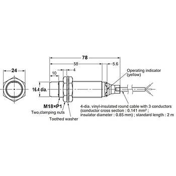 Omron%20E2B-M18LN16-WP-B1%20M18%20PNP/NO%20Endüktif%20Sensör