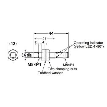 Omron%20E2B-S08KN04-MC-B1%20M8%20PNP/NO%20Endüktif%20Sensör