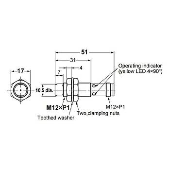 Omron%20E2B-M12KN08-M1-B1%208mm%20Algılama%20M12%20Konnektörlü%20Endüktif%20Sensör