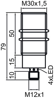 Leuze%20IS%20130MM/2NC-16E-M12%20Endüktif%20Sensör