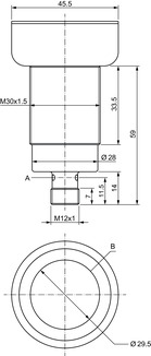 Leuze%20DMU230-6000/LA-M12%20Ultrasonik%20Mesafe%20Sensörü