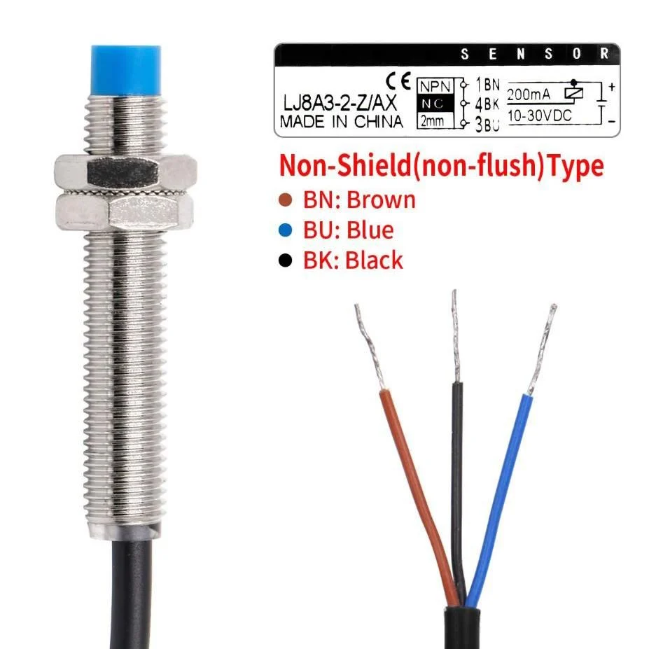 LJ8A3-1-Z/BY%206-36V%201mm%20PNP%20NO%20Endüktif%20Mesafe%20Sensörü